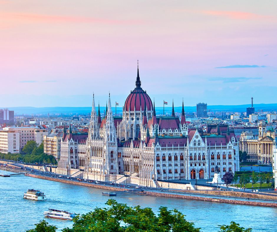 Hungarian Parliament on the Danube in Budapest